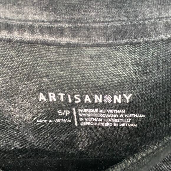 Artisan NY Burnout Grey Semi Sheer Animal Pyramid Graphic Sleeveless Tank Size S - Picture 4 of 6